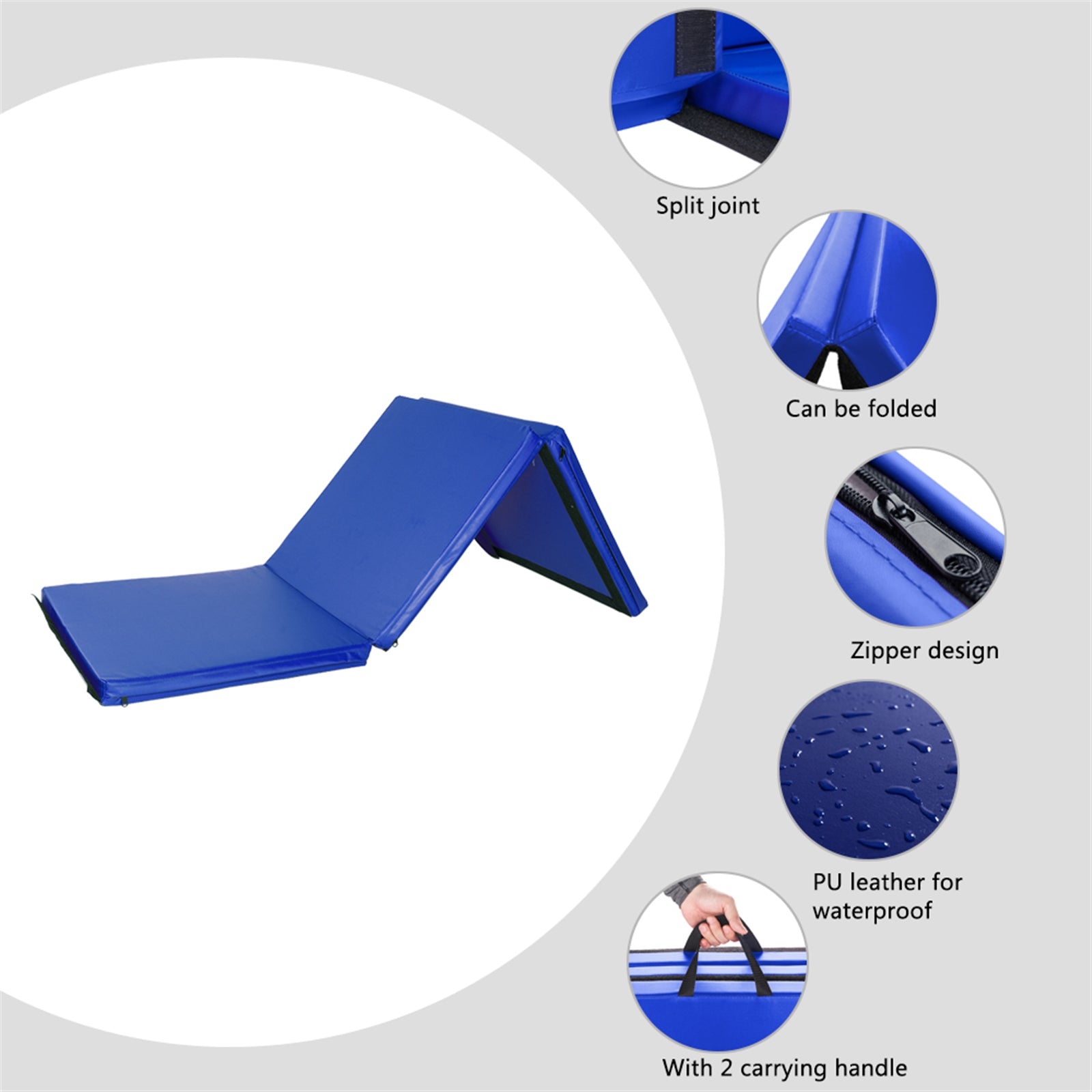 Portable EPE and PU Exercise Mat with Hand Buckle