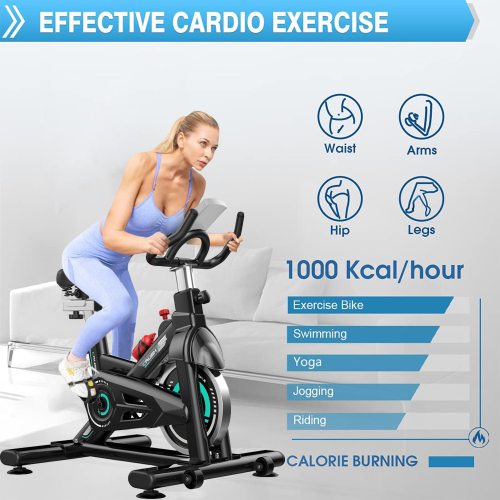 Indoor Stationary Exercise Cycling Bike in Action