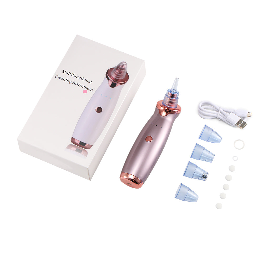 Rose Gold Skin Cleansing Device with Adjustable Suction